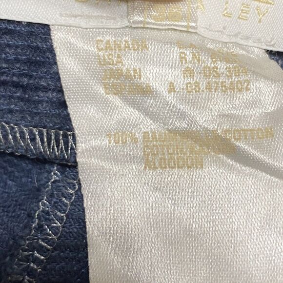 Escada Margaretha Ley Indigo Muted Navy Blue Fine Cordouroy Jeans‎ Pants Size 36 - Picture 7 of 10